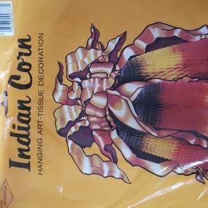 Vintage Indian Corn Honeycomb Hanging Art Tissue Decoration